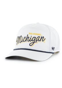 47 Michigan Wolverines brrr Fairway Hitch Adjustable Hat - White
