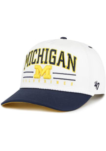 47 Michigan Wolverines Roscoe TT Hitch Adjustable Hat - White