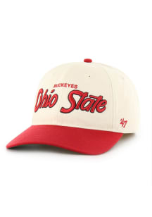 47 Ohio State Buckeyes Mens Beige Crosstown TT Franchise Fitted Hat