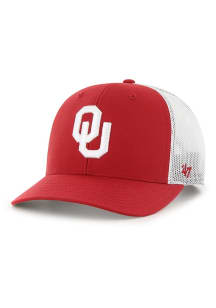 47 Oklahoma Sooners Cardinal Trucker with Strap Youth Adjustable Hat
