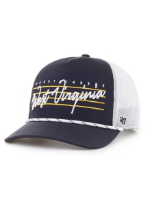 47 West Virginia Mountaineers Downburst Mesh Hitch Adjustable Hat - Navy Blue