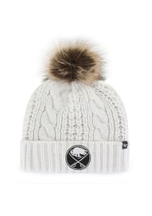 47 Buffalo Sabres White Meeko Cuff Knit with Pom Womens Knit Hat
