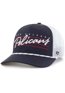 47 New Orleans Pelicans Downburst Mesh Hitch Adjustable Hat - Navy Blue