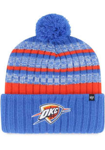 47 Oklahoma City Thunder Blue Tavern Tonal Cuff Pom Mens Knit Hat
