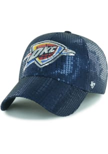 47 Oklahoma City Thunder Blue Dazzle Logo Clean Up Womens Adjustable Hat