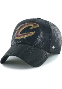 47 Cleveland Cavaliers Black Dazzle Logo Clean Up Womens Adjustable Hat