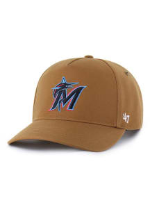47 Miami Marlins Carhartt Hitch Adjustable Hat - Brown