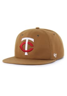 47 Minnesota Twins Brown Carhartt Captain RL Mens Snapback Hat