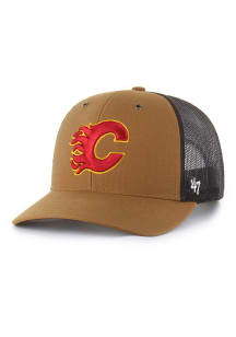 47 Calgary Flames Carhartt Trucker Adjustable Hat - Brown