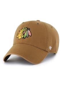 47 Chicago Blackhawks Carhartt Clean Up Adjustable Hat - Brown