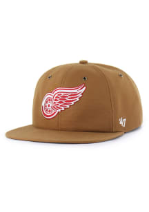 47 Detroit Red Wings Brown Carhartt Captain RL Mens Snapback Hat