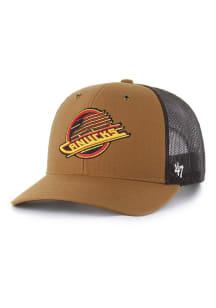47 Vancouver Canucks Carhartt Trucker Adjustable Hat - Brown