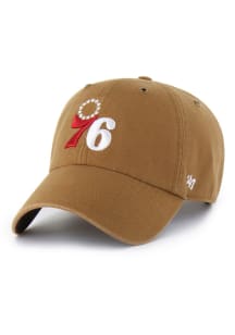 47 Philadelphia 76ers Carhartt Clean Up Adjustable Hat - Brown