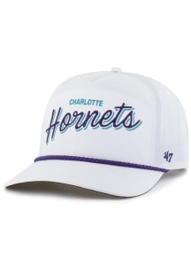 47 Charlotte Hornets Fairway Hitch Adjustable Hat - White