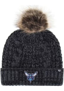 47 Charlotte Hornets Black Meeko Cuff Womens Knit Hat