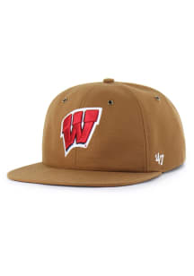 47 Wisconsin Badgers Brown Carhartt Captain RL Mens Snapback Hat