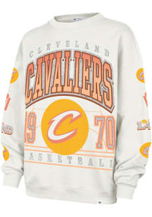 47 Cleveland Cavaliers Womens White City Edition Go Big Crew Sweatshirt