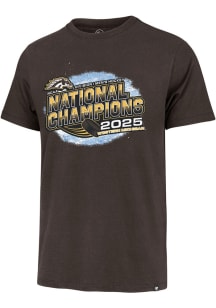 47 Western Michigan Broncos Brown 2025 National Mens Hockey Champions Short Sleeve Fashion T Shirt