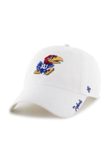 47 Kansas Jayhawks White Miata Clean Up Womens Adjustable Hat