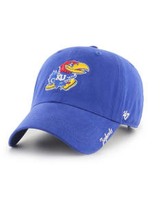 47 Kansas Jayhawks Blue Miata Clean Up Womens Adjustable Hat