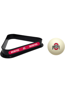Ohio State Buckeyes Team Logo Cue Ball Combo Billiard Ball Rack