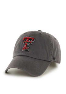 47 Texas Tech Red Raiders Logo Clean Up Adjustable Hat - Charcoal