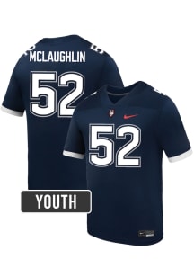 Deron Mclaughlin UConn Huskies Youth Navy Blue Nike NIL Name And Number Football Jersey