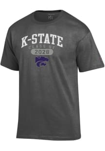 Champion K-State Wildcats Charcoal Class of 2028 Jersey Short Sleeve T Shirt