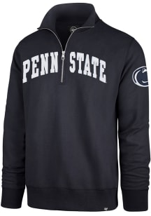 47 Penn State Nittany Lions Mens Navy Blue Arch Long Sleeve Qtr Zip Fashion Pullover