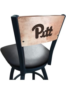 Pitt Panthers Vinyl Seat Maple Back Swivel Pub Stool - Black