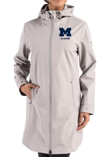 Cutter and Buck Michigan Wolverines Womens Grey Alumni Camano Light Weight Jacket