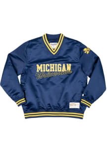 Homefield Michigan Wolverines Mens Navy Blue Campus Classic Pullover Jackets