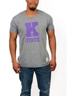 Original Retro Brand K-State Wildcats Ash Big K Short Sleeve Fashion T Shirt