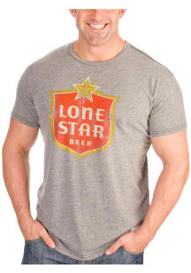 Original Retro Brand Texas Grey Lone Star Beer Logo Short Sleeve Fashion T Shirt