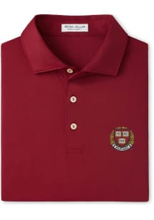 Peter Millar Harvard Crimson Mens Maroon Hugo Short Sleeve Fashion Polo