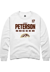 Laney Peterson Western Michigan Broncos Mens White NIL Stacked Box Player Crew