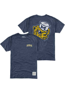 Original Retro Brand Michigan Wolverines Youth Blue Front Back Hit Short Sleeve Fashion T-Shirt
