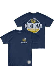 Original Retro Brand Michigan Wolverines Youth Blue Front Back Mascot Hit Short Sleeve T-Shirt
