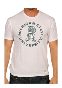Original Retro Brand Michigan State Spartans White Circle Spartan Short Sleeve Fashion T Shirt