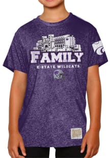 Original Retro Brand K-State Wildcats Youth Purple Family Design Short Sleeve Fashion T-Shirt