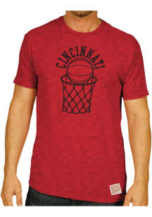 Original Retro Brand Cincinnati Bearcats Red Basketball Short Sleeve Fashion T Shirt