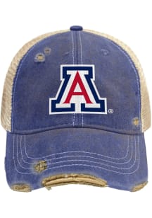 Arizona Wildcats Distressed Meshback Adj Adjustable Hat - Blue