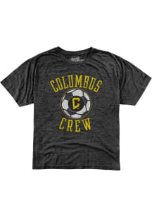 Original Retro Brand Columbus Crew Boys Black Vintage Ball Short Sleeve T-Shirt