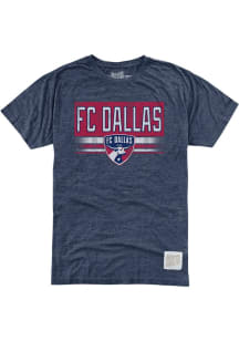 Original Retro Brand FC Dallas Youth Red Vintage Lines Short Sleeve Fashion T-Shirt