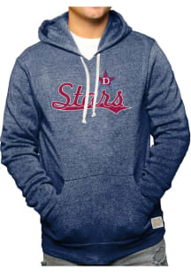 Original Retro Brand Detroit Stars Mens Navy Blue Triblend Fleece Fashion Hood