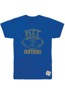 Original Retro Brand Pitt Panthers Blue Football Short Sleeve Fashion T Shirt