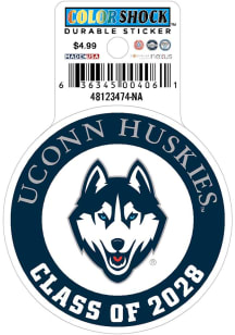 UConn Huskies Class of 2028 Durable Stickers - Navy Blue