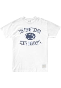 Original Retro Brand Penn State Nittany Lions White Full School Name Short Sleeve Fashion T Shirt
