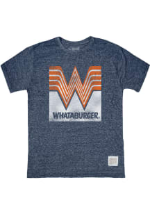 Original Retro Brand Texas Navy Blue Whataburger Short Sleeve Fashion T Shirt