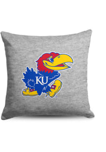 Kansas Jayhawks Sweatshirt Pillow Throw Pillow - Ash